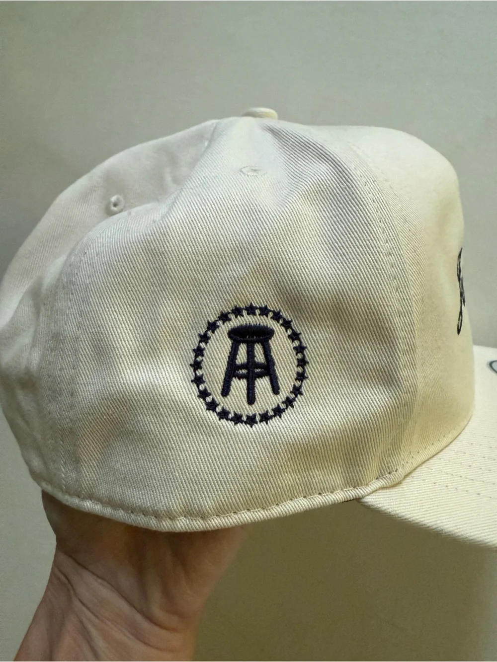 Barstool Sports 47 Baseball Cap with Black Script 'Just Cover'